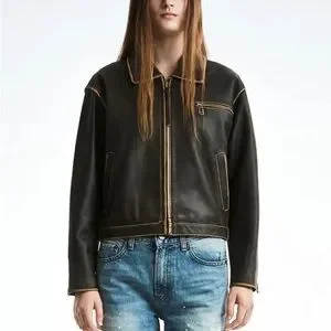 ジャケット・アウター Open YY Black Biker Jacket Open YY Black Biker Jacket